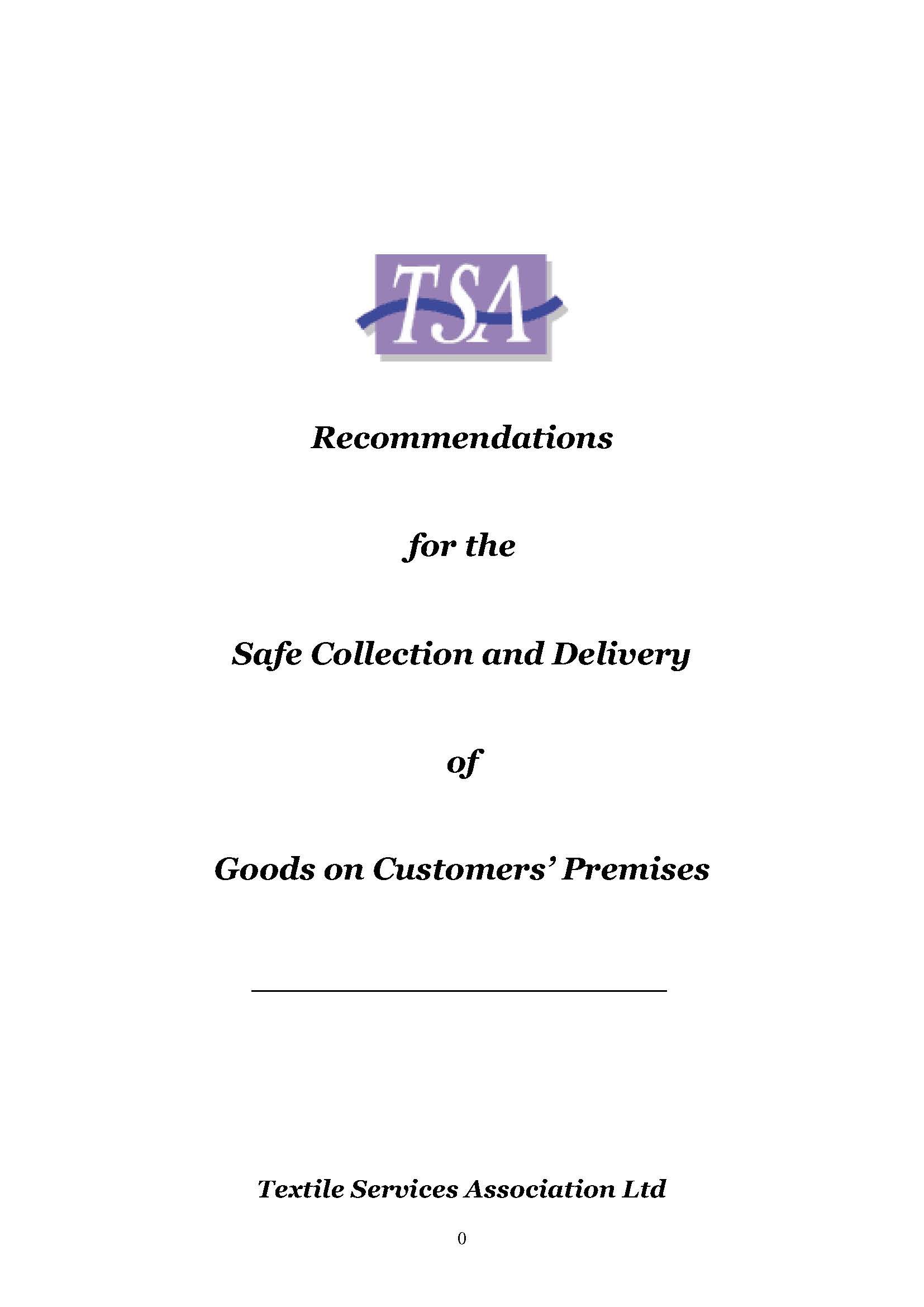 TSA Safe Delivery Guidelines May 2008